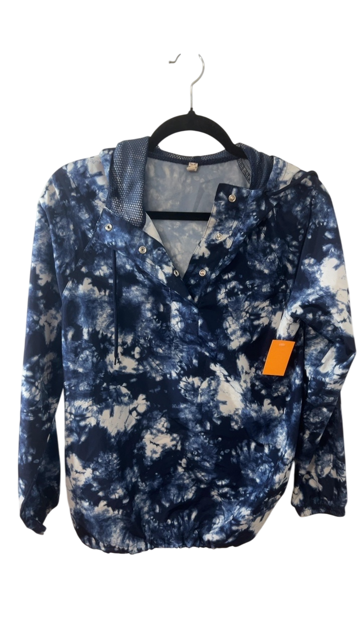 So Hoodie Medium Navy blue and white tie-dye