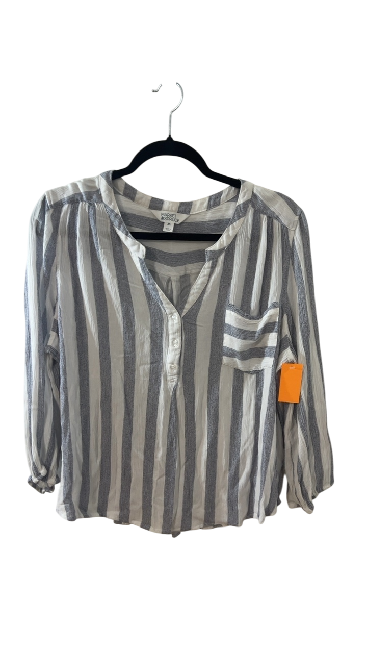 Market & Spruce Shirt XXL White and Gray