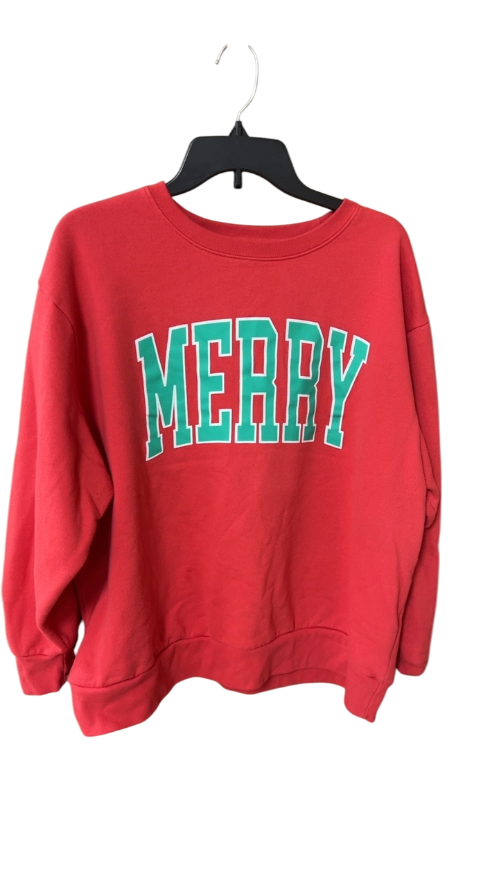 Boutique Sweatshirt XXL Red Merry