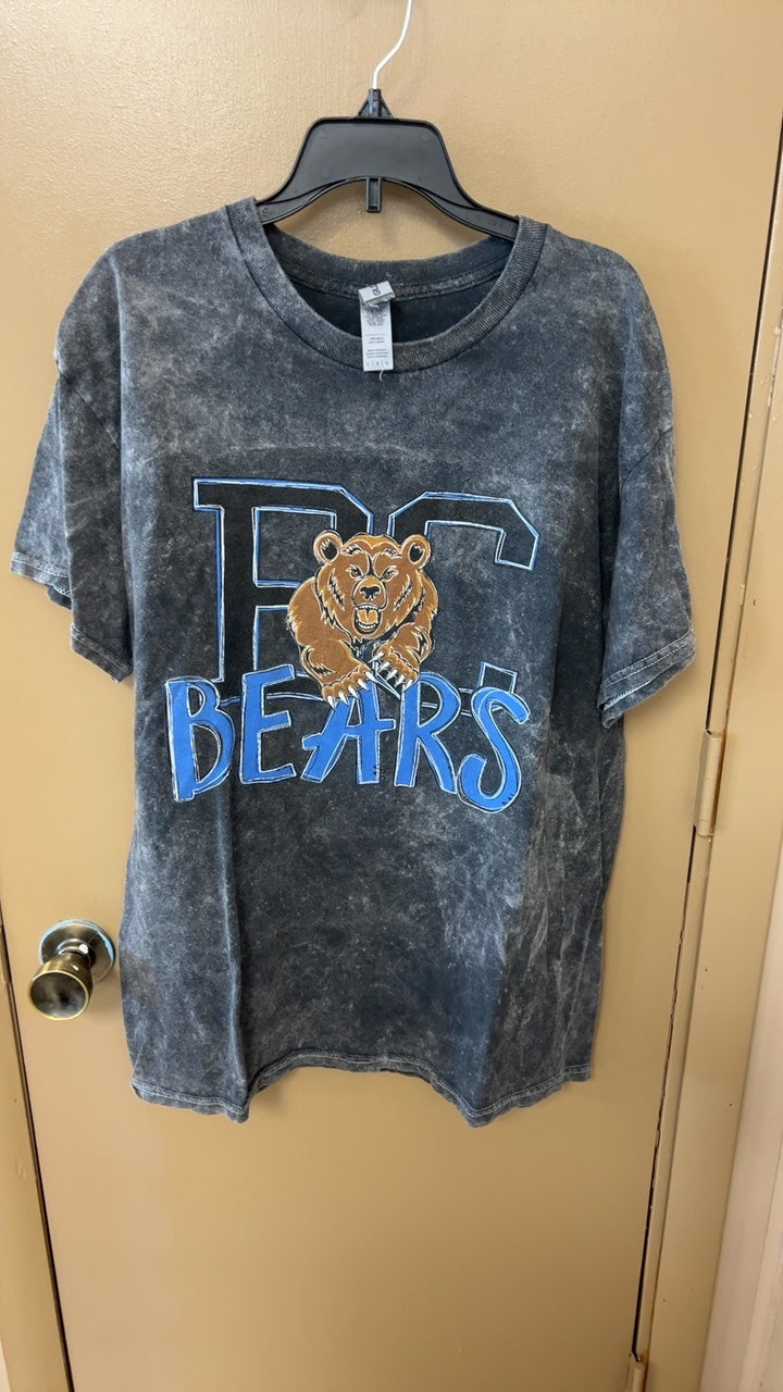 Bears T-Shirt Large Black with faded effect