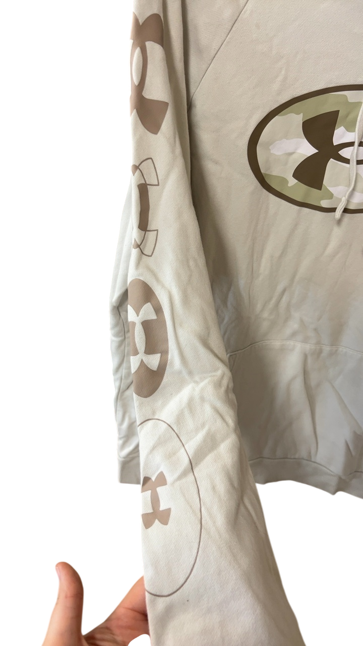 MENS Under Armour Hoodie XL Beige
