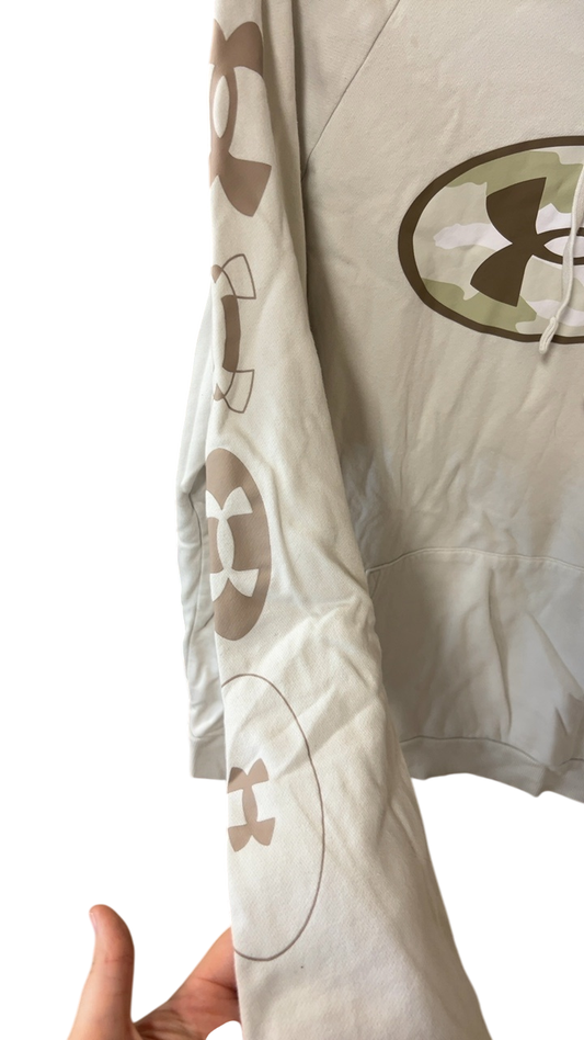 MENS Under Armour Hoodie XL Beige