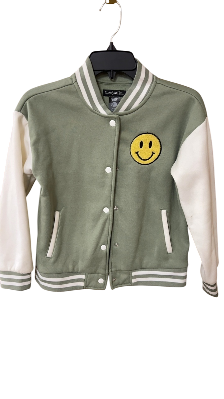 Kandy Kisses Jacket YOUTH 10/12 Green and White