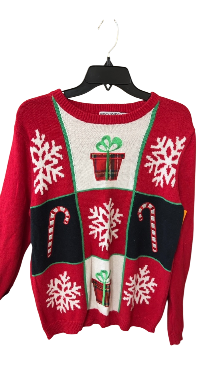 Christmas Sweater Large Red, White, Green, Black