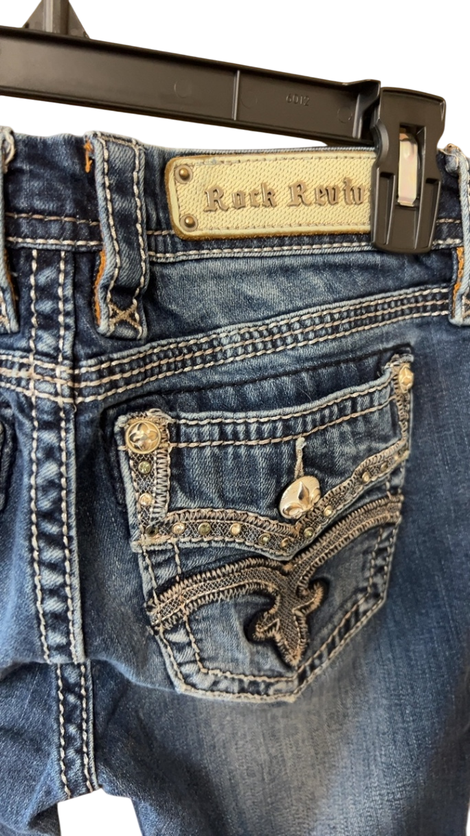 Rock Revival Jeans 25 in Waist Dark Blue