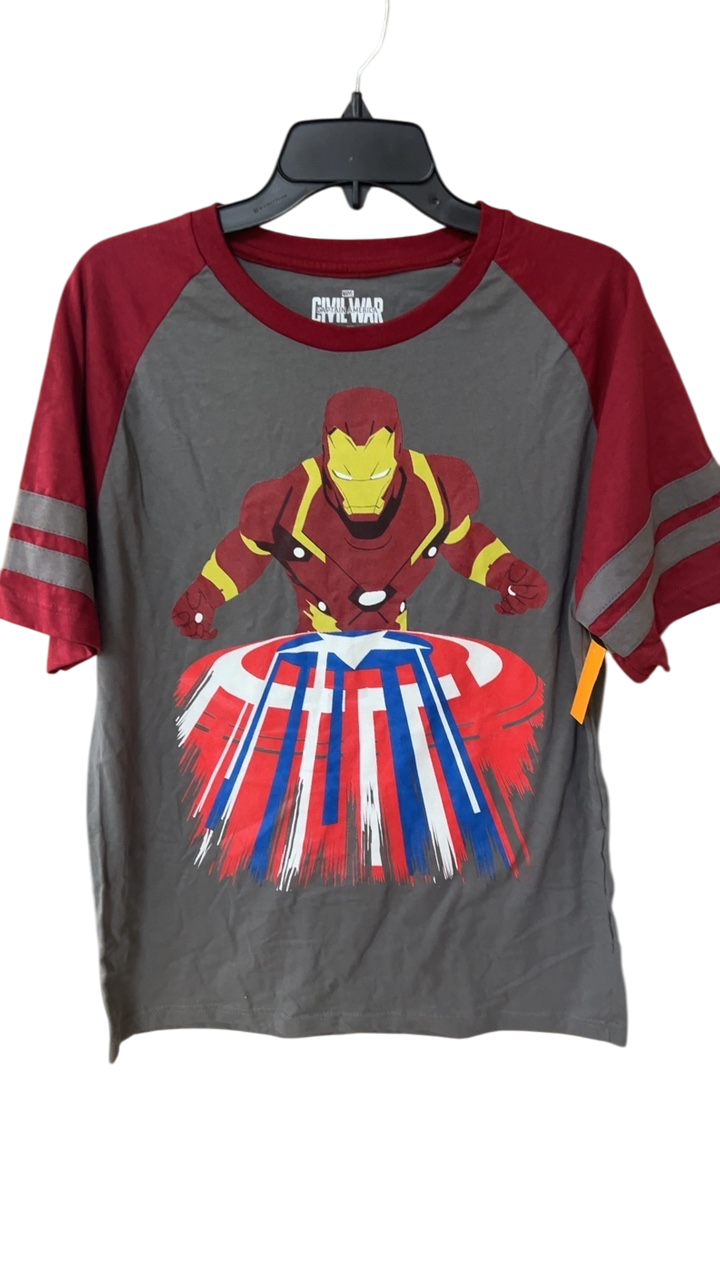 Marvel T-Shirt Large Gray and Red