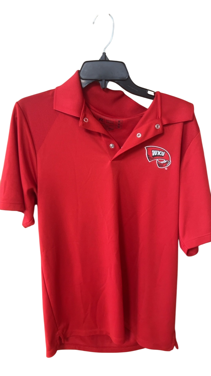 Mens WKU Polo Shirt Medium Red