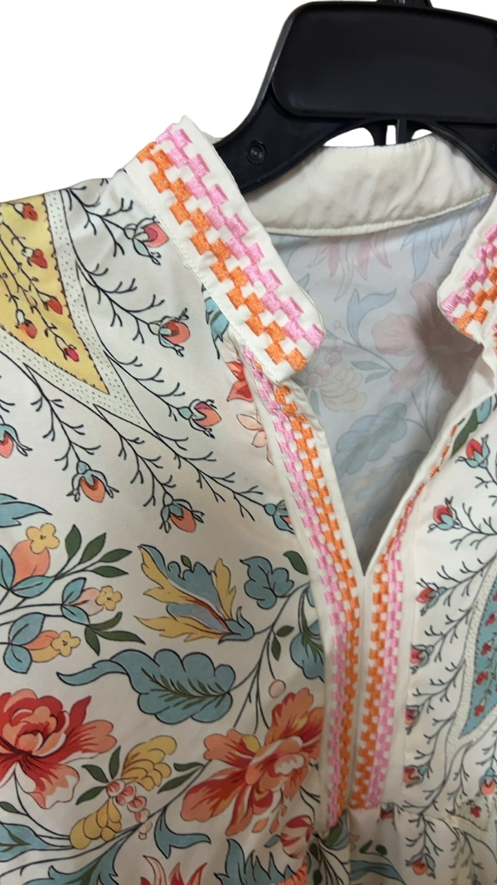 Blouse XL Multicolor (mainly cream, orange, blue, yellow and green)