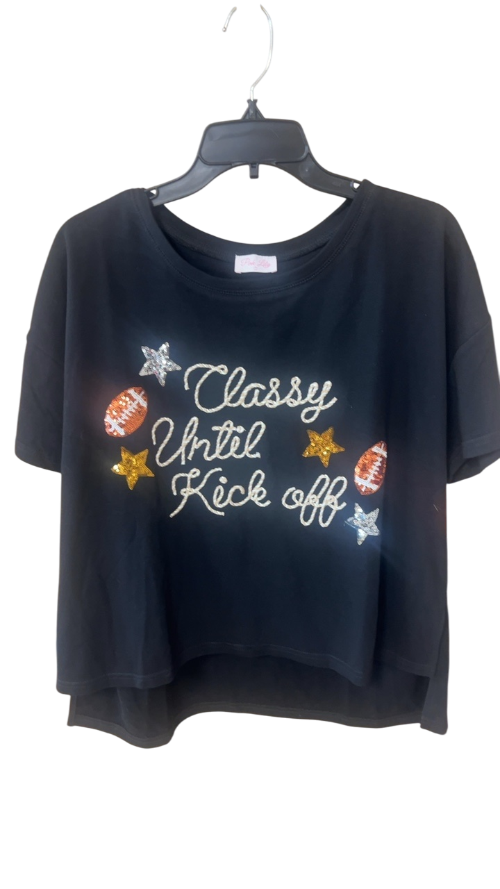 Pink Lily T-Shirt Small Black