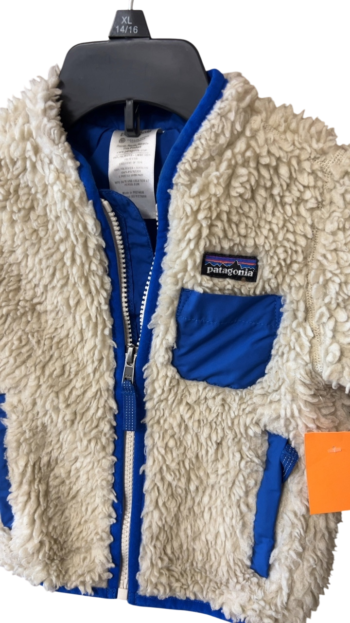 Patagonia Jacket YOUTH 18m Cream and Blue
