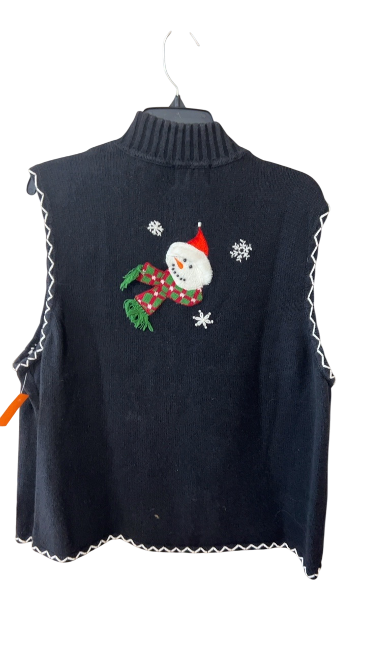 Snowman Vest 3X Black