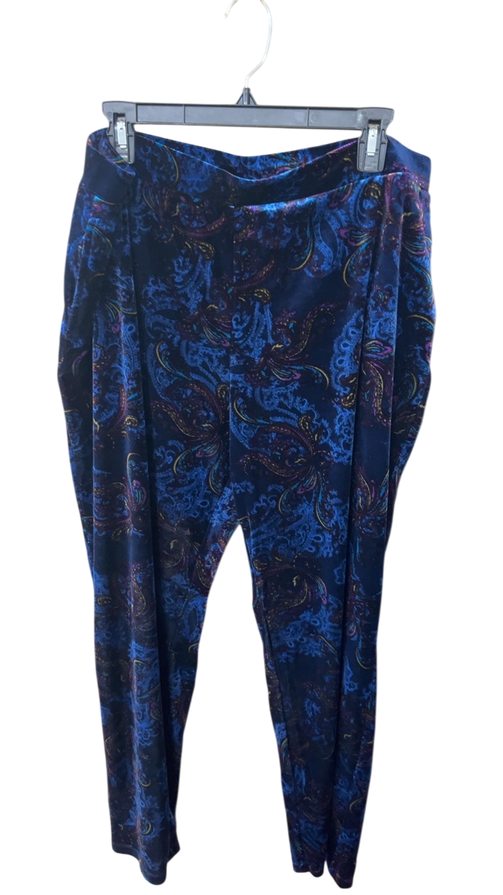 Pants XL Blue with multicolored pattern