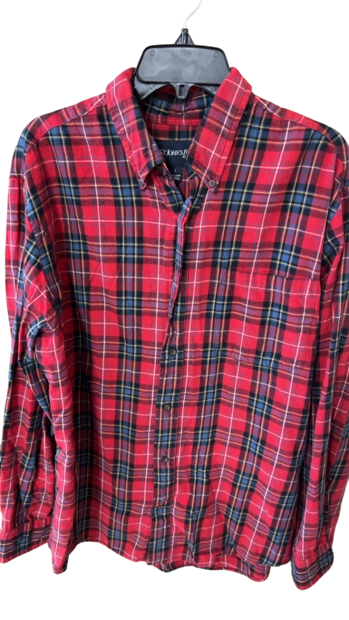 St. John's Bay Shirt MENS Large Red