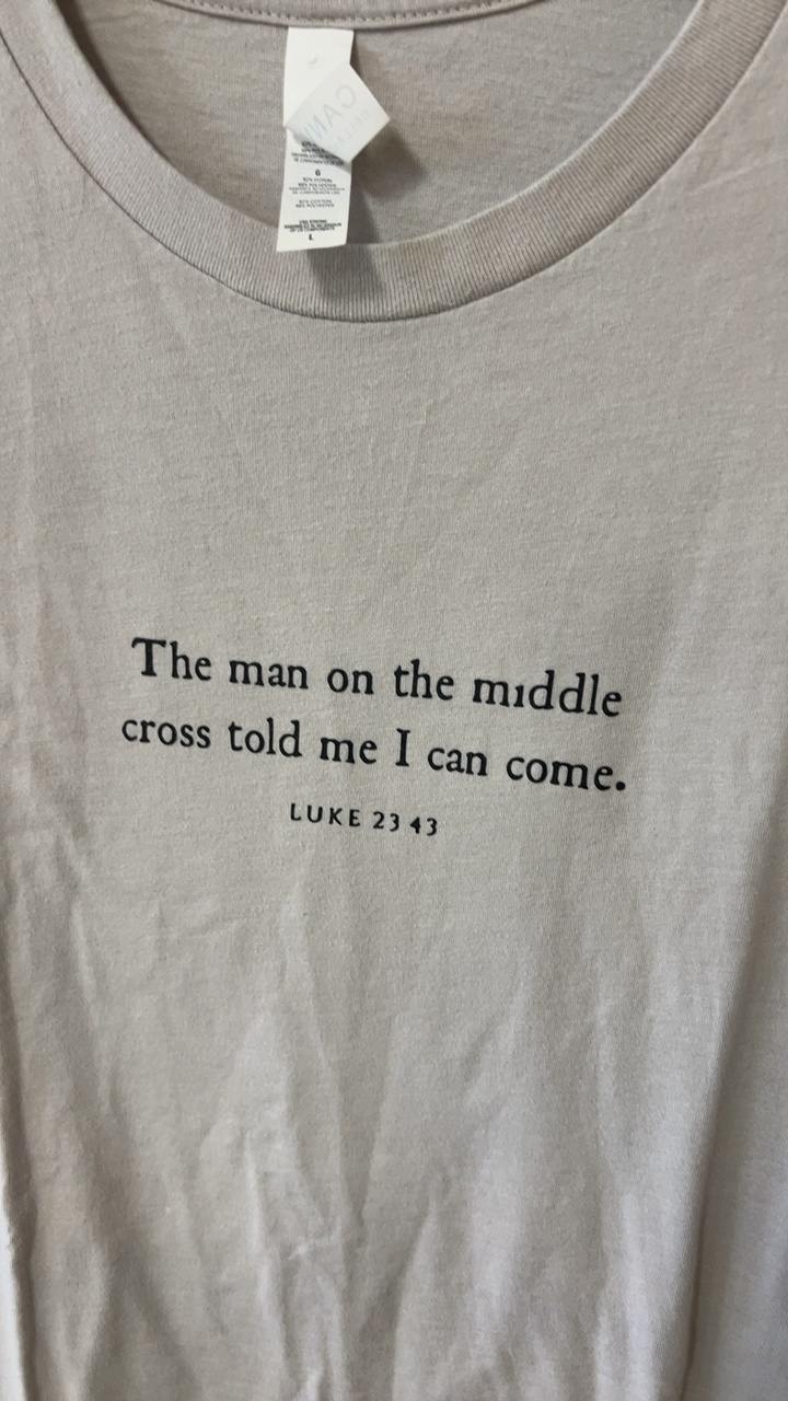 Bible T-Shirt Large Beige
