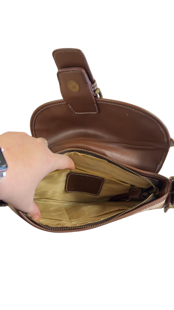 Coach Bag Beige and Brown