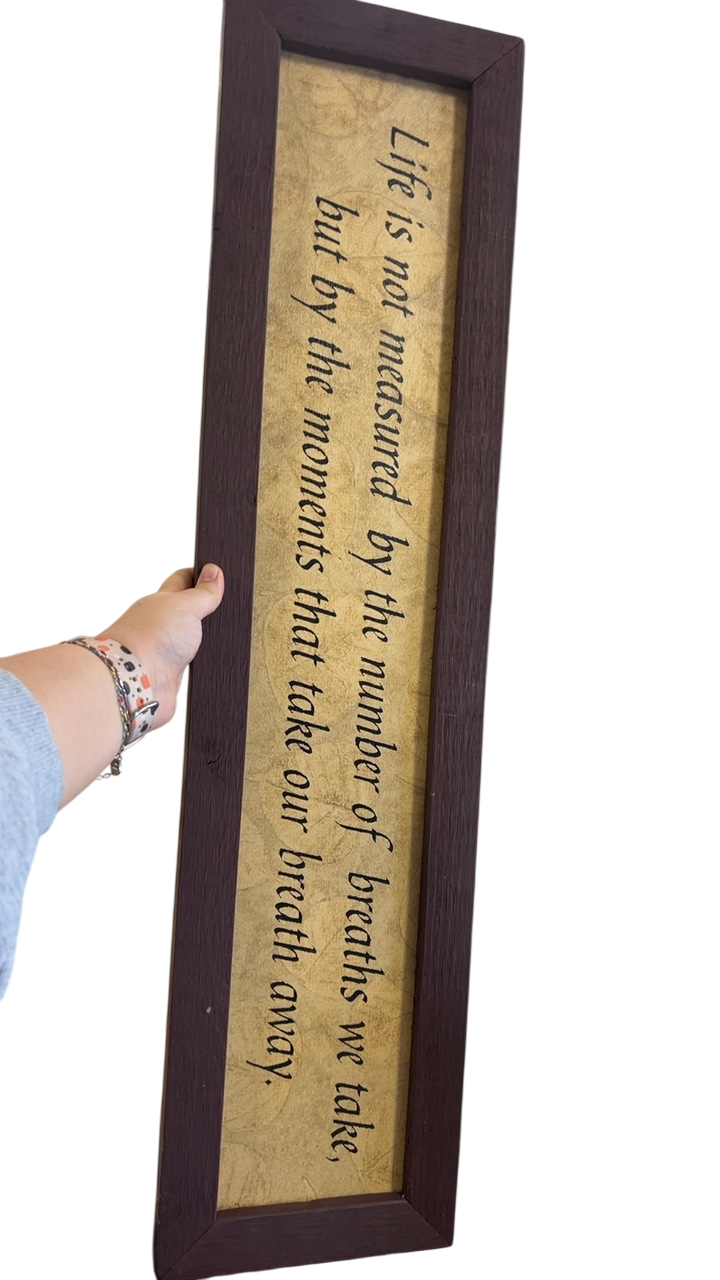Decorative Frame Brown Quote