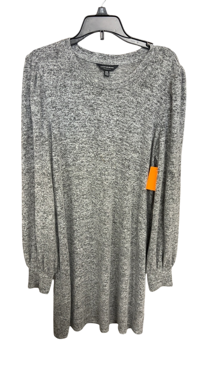 Lucky Brand Sweater Dress Medium Gray
