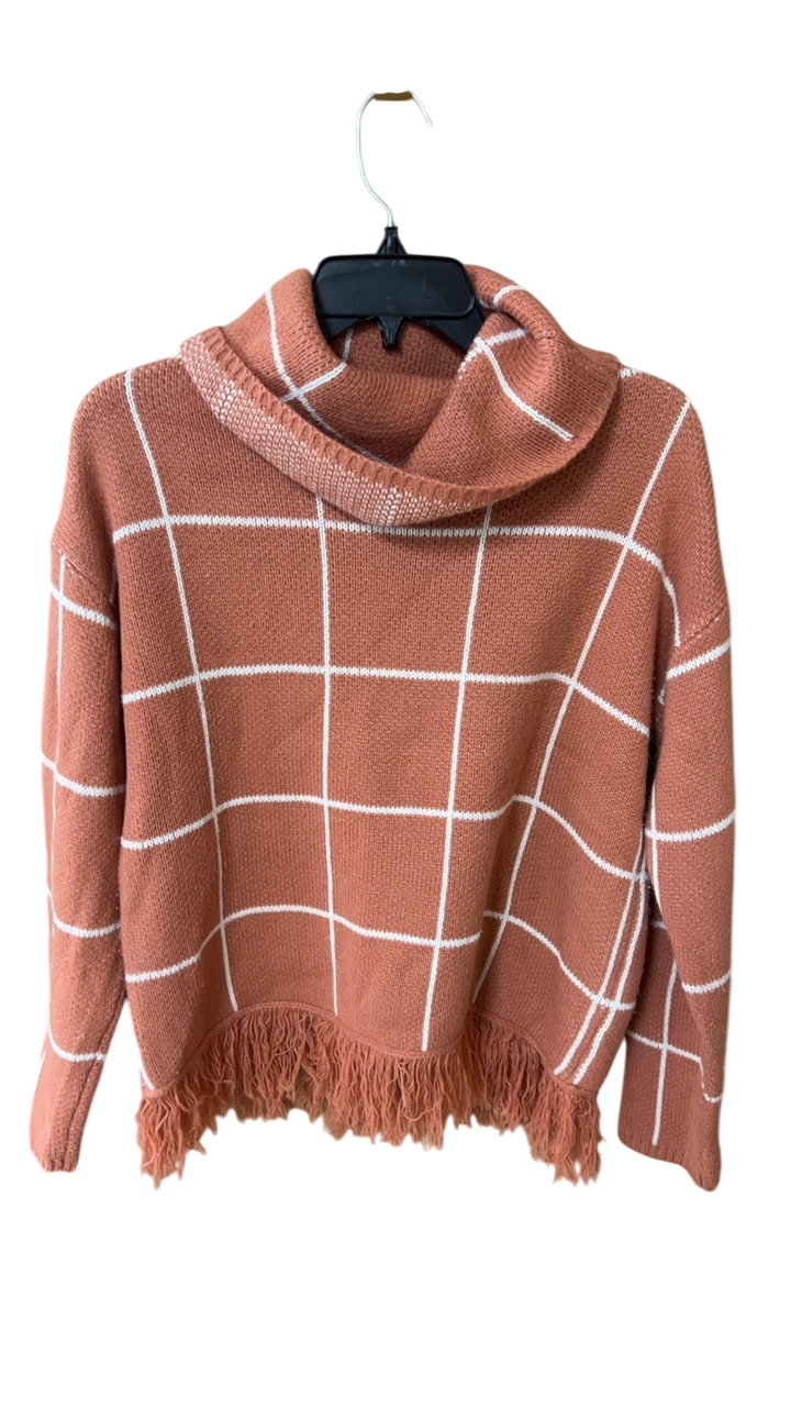 Sweater Medium Pinkish-brown with white lines