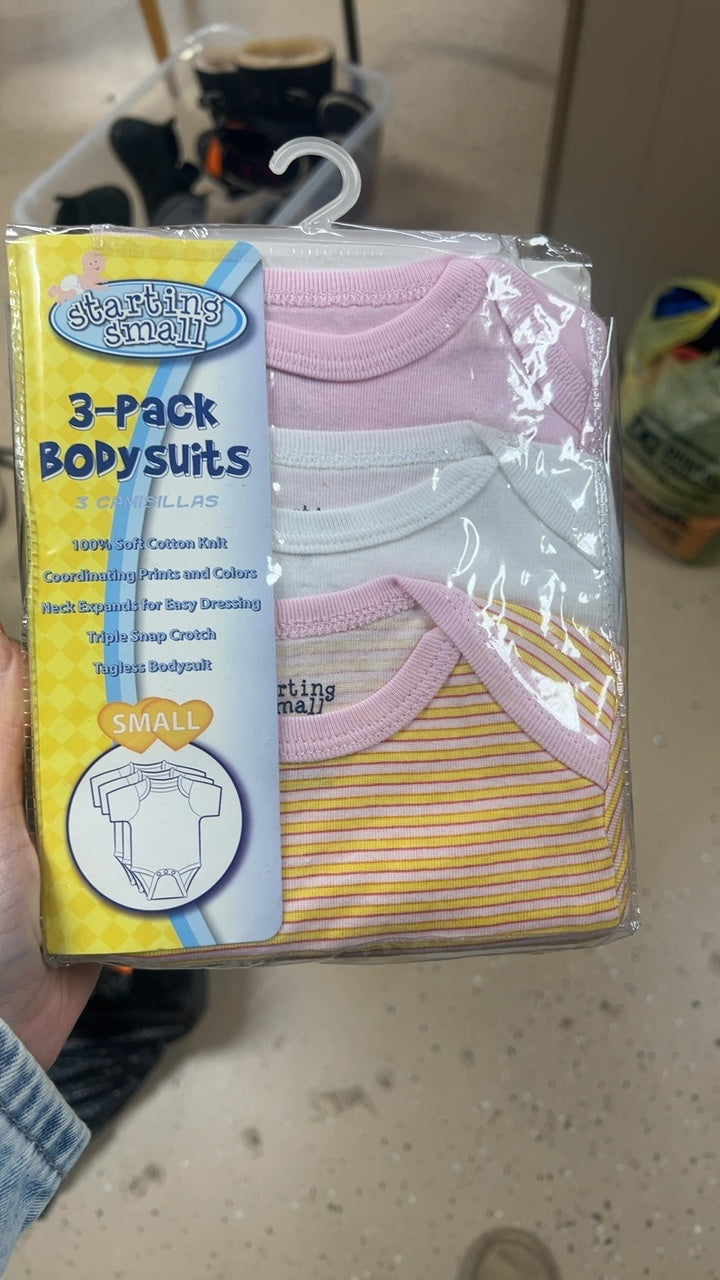 Bodysuit Small Multicolor (Pink, White, Yellow)