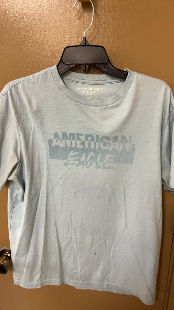 American Eagle T-Shirt MENS MEDIUM Light Gray