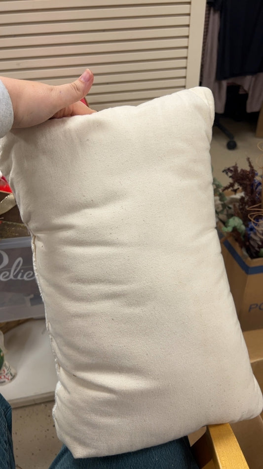 Pillow White with black print