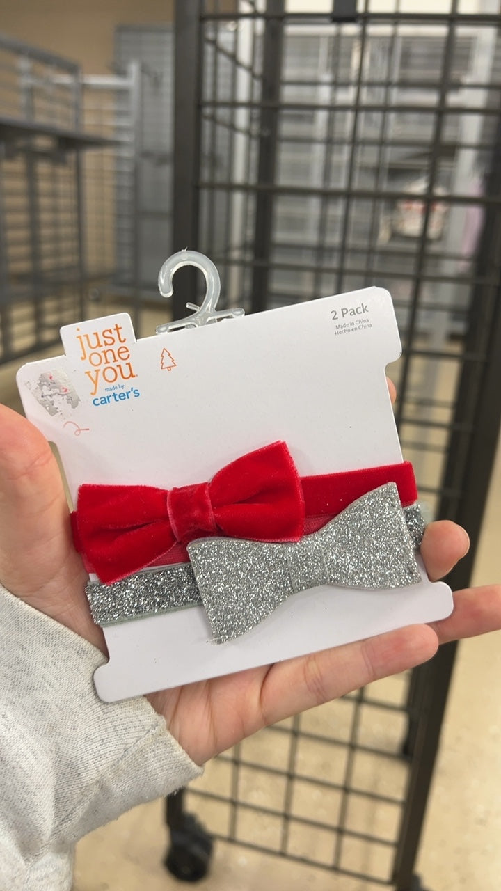 Carter's Hair Accessories Red and Silver
