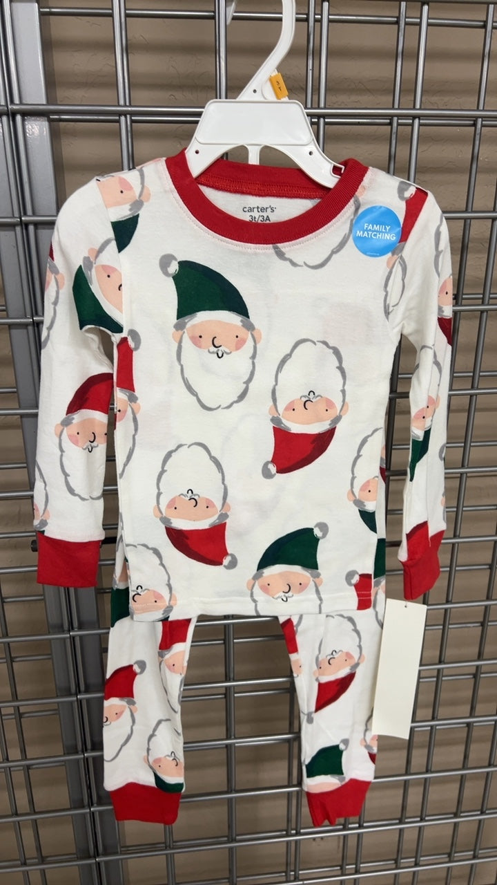 Carter's Pajama Set Youth Red, Green, White