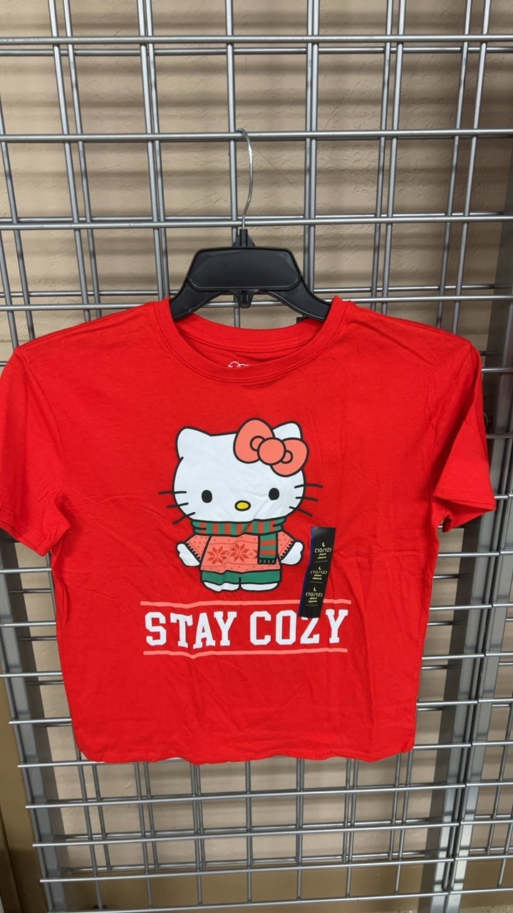Art Class T-Shirt Red Hello Kitty