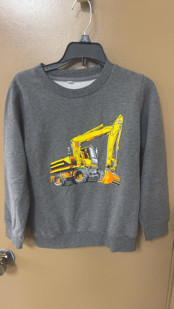 Construction Sweatshirt YOUTH 8 Gray