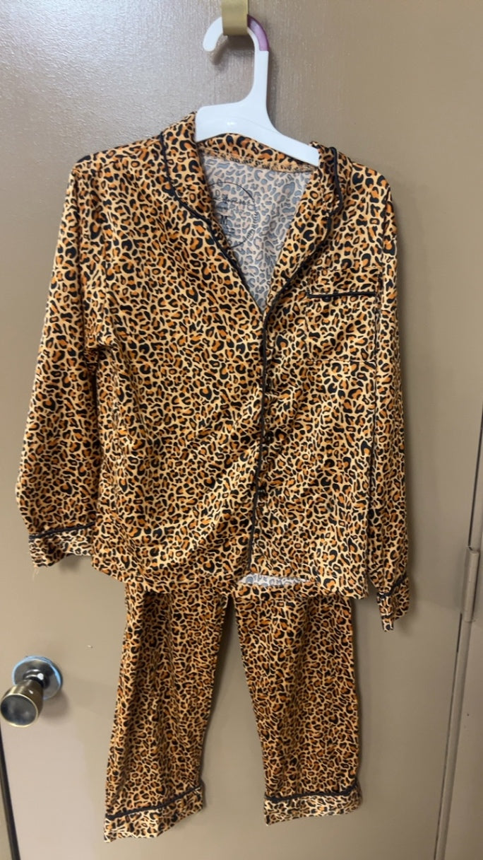 Pajama Set YOUTH Medium Leopard print