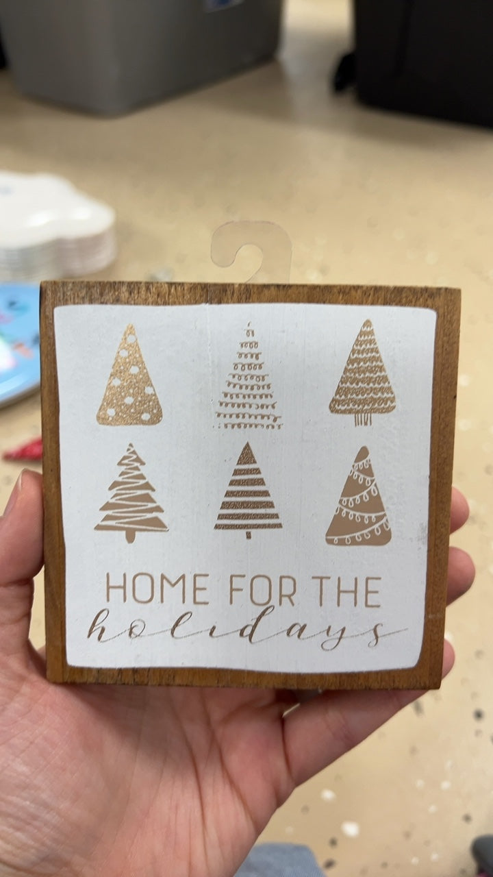Decorative Block Brown and White