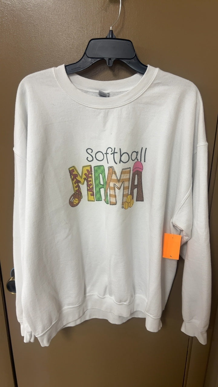 Softball Sweatshirt XL White