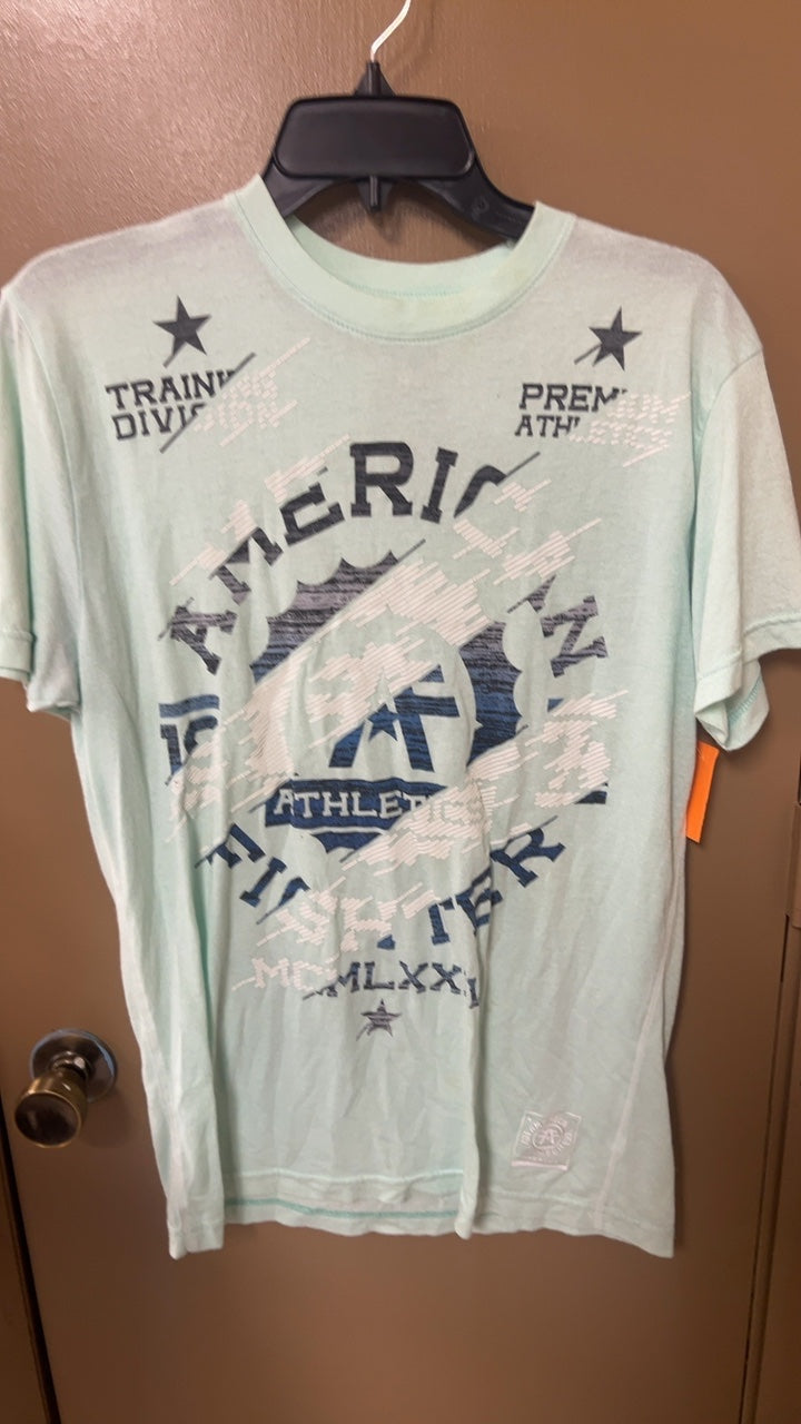 American Fighter T-Shirt MENS MEDIUM Light mint green
