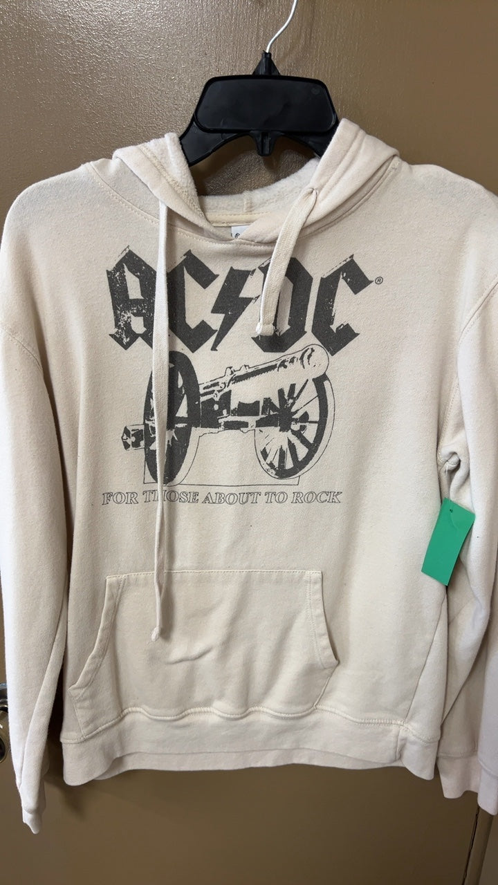 AC/DC Hoodie Small Cream/Beige