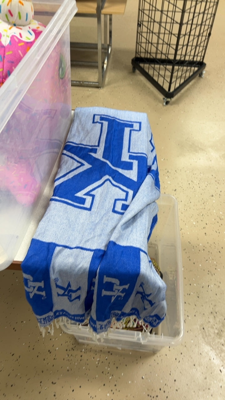 Kentucky Wildcats Scarf Gray and Blue