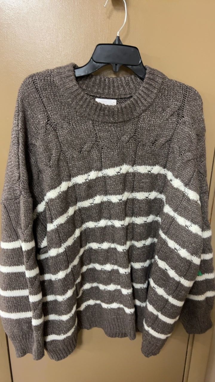 Sweater 3X Brown and white