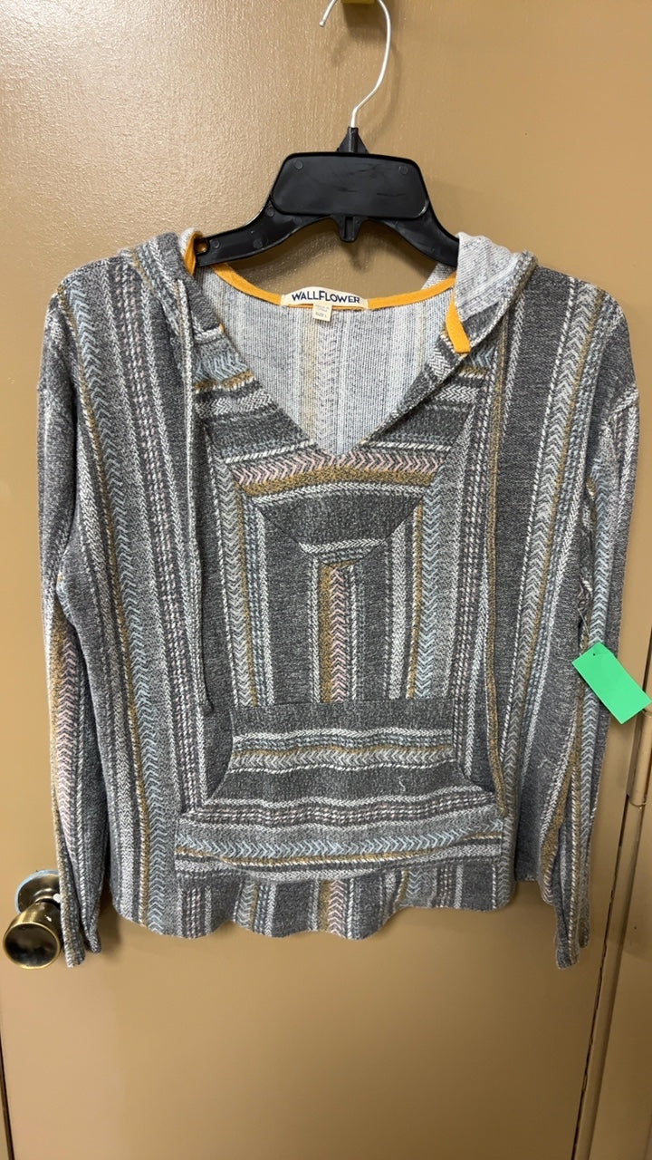 WALLFLOWER Hoodie Large Gray, Yellow, White, Black