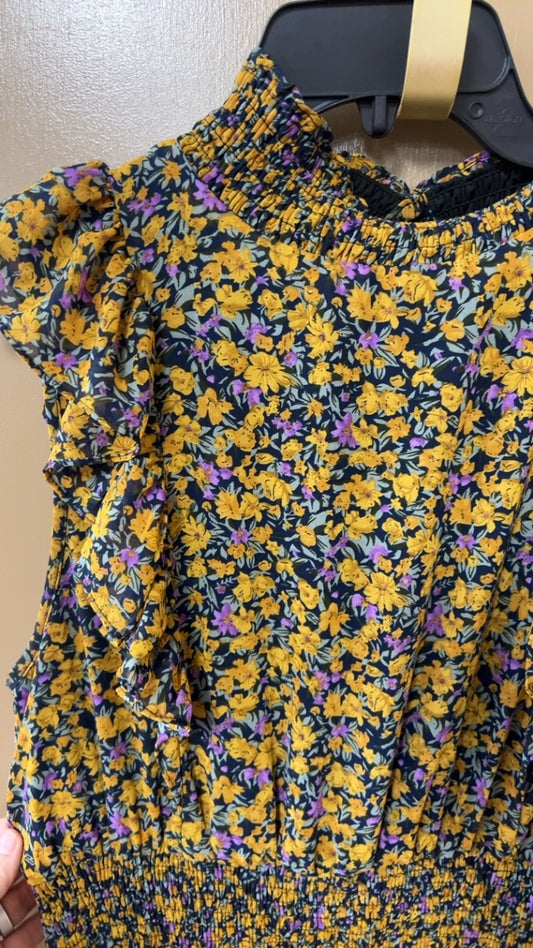 Lulus Dress XL Multicolor (Yellow, Purple, Black)