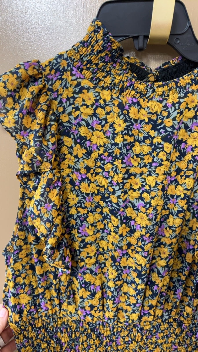Lulus Dress XL Multicolor (Yellow, Purple, Black)