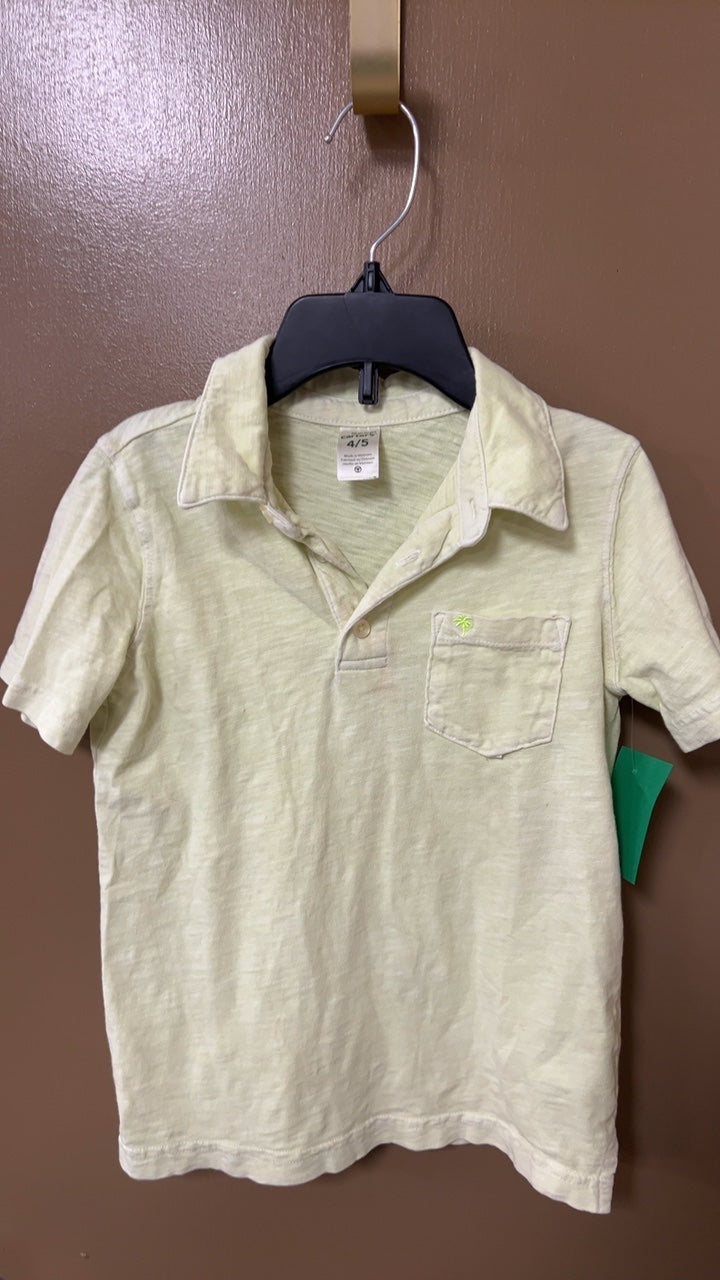 Carter's Polo Shirt Youth 4/5 Light Yellow