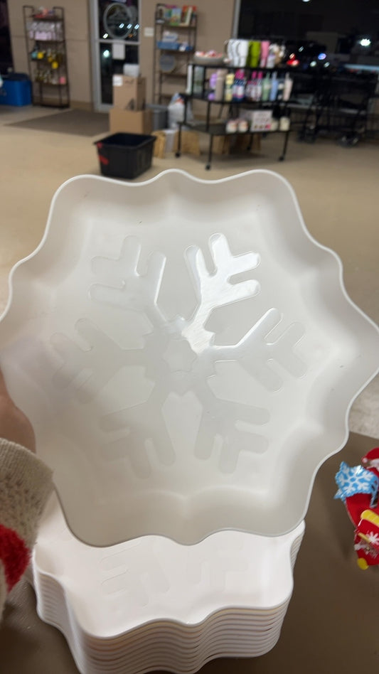 Serve Bowl White Snowflake