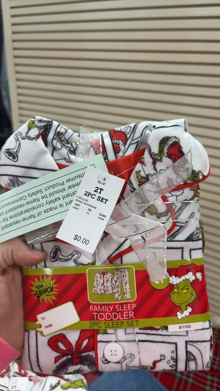 The Grinch Pajama Set Youth 2t