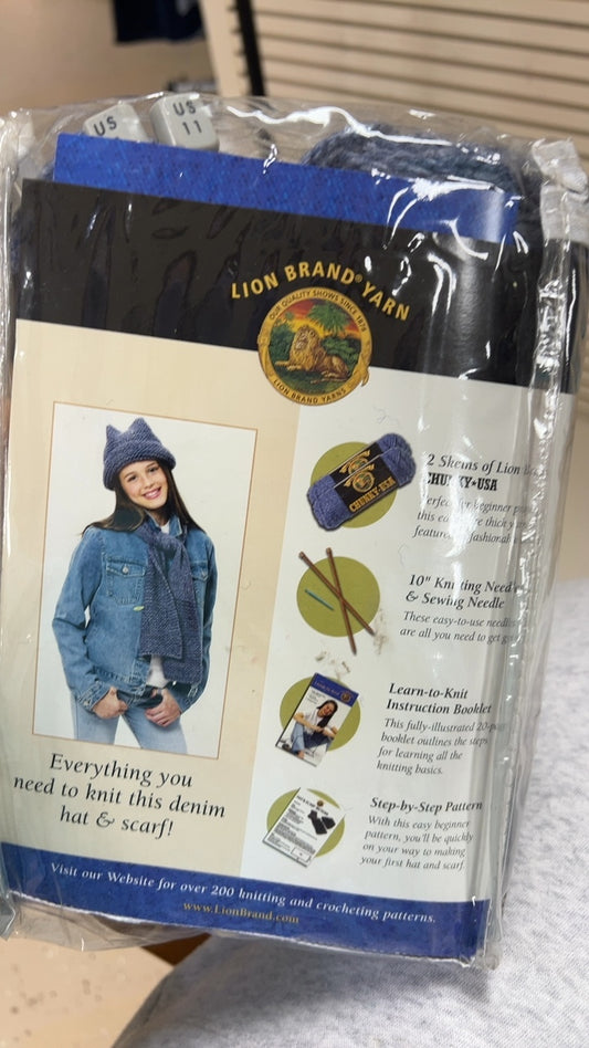 Lion Brand Knitting Kit