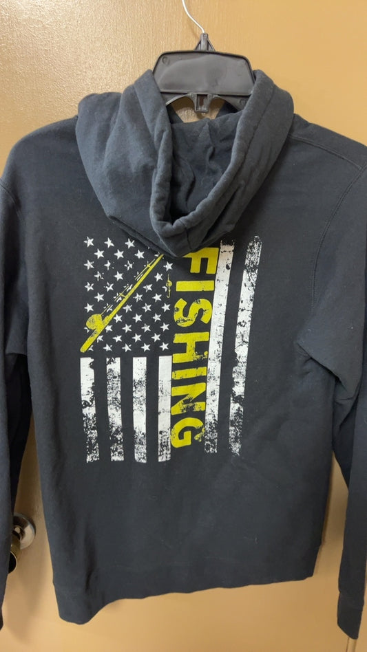 Fishing Hoodie Mens small
