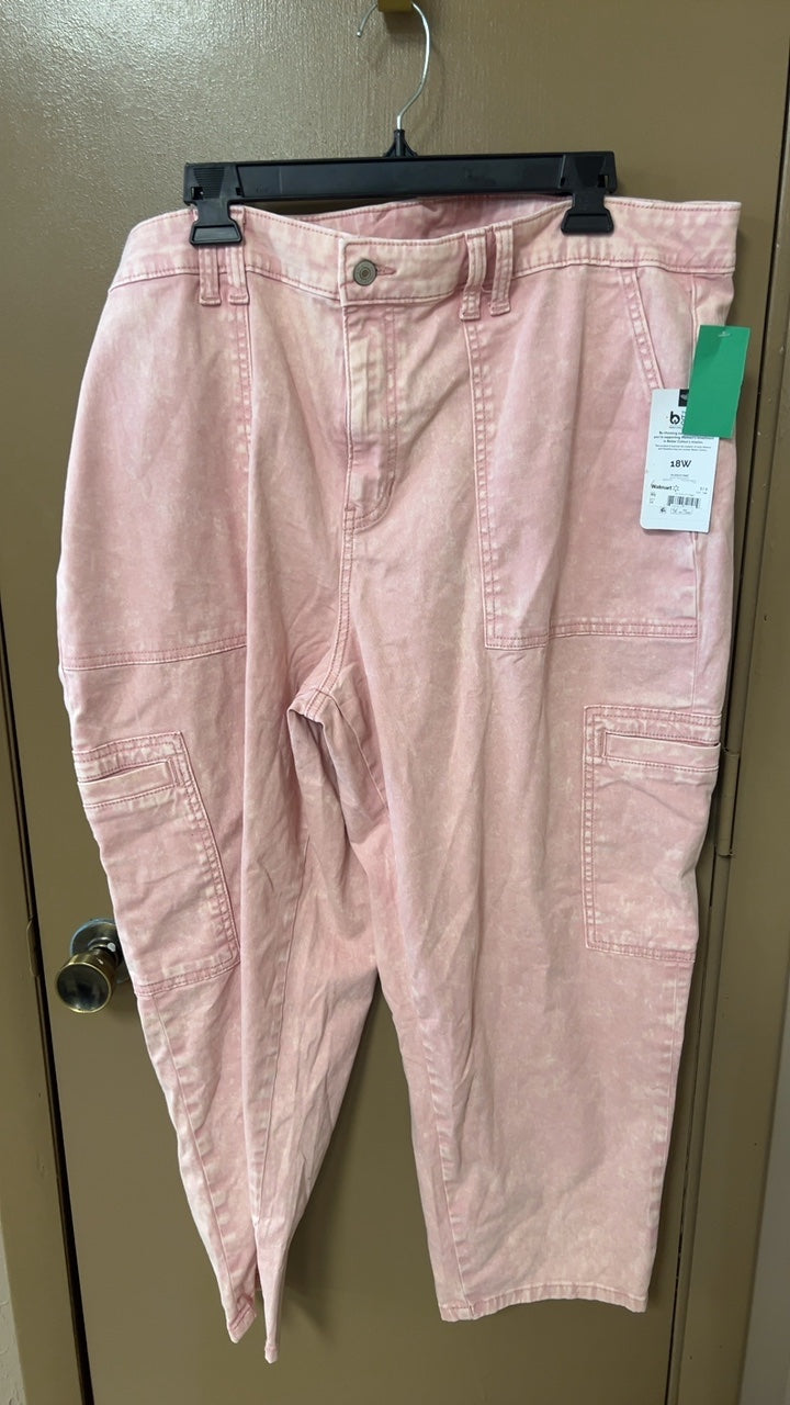 Pink Acid Wash Pants 18