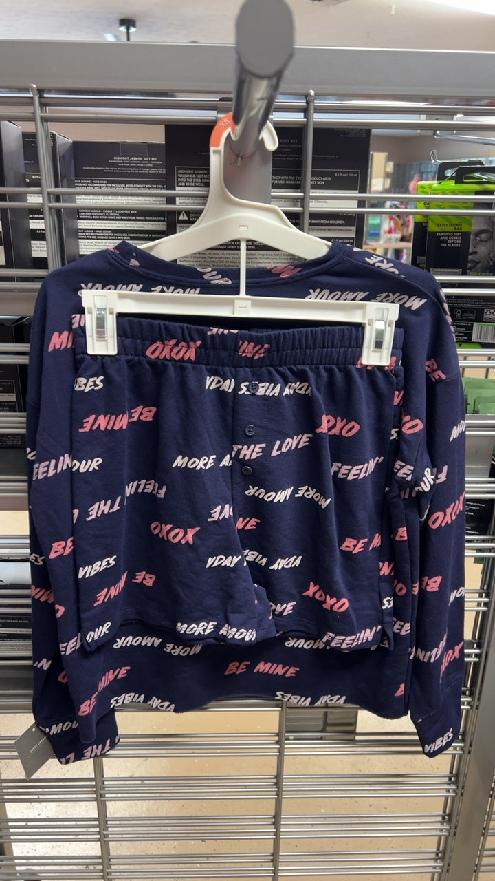 Valentine’s Day Sweatshirt and Short set XS