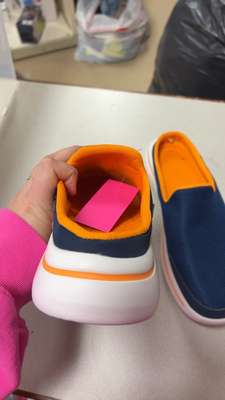 Navy and Orange Sneakers Mens 43