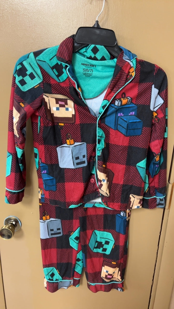 Minecraft Pajama Set YOUTH 6/7