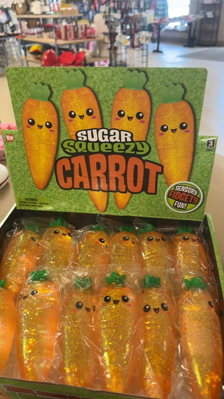 Sugar Squeezy Carrot Toy