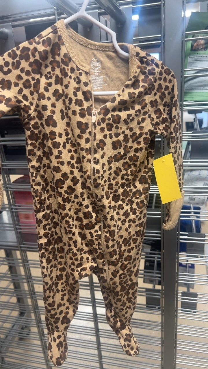 Cheetah Sleepwear YOUTH 3-6m